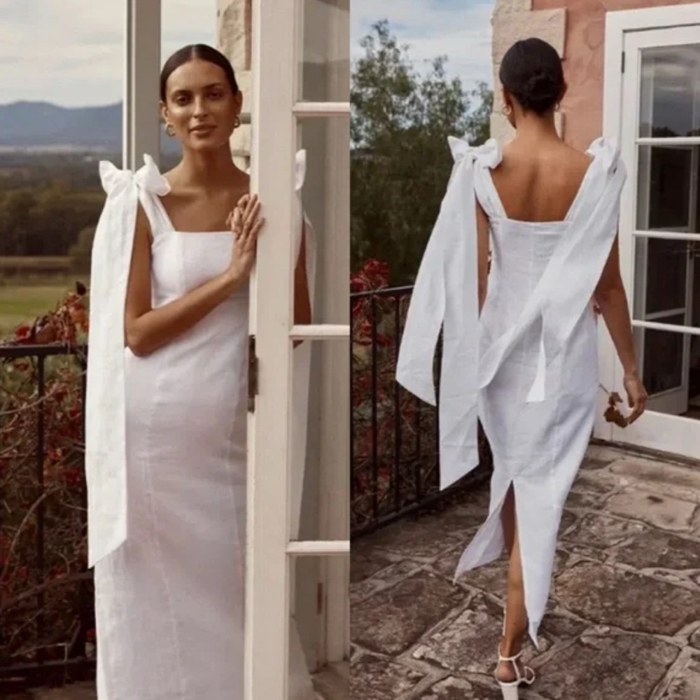 DISSH Aisle Linen Bow Dress